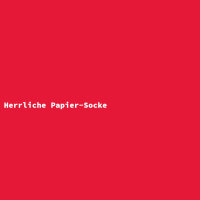 Herrliche Papier-Socke