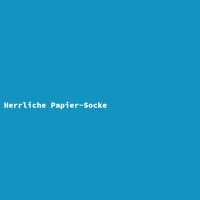Herrliche Papier-Socke